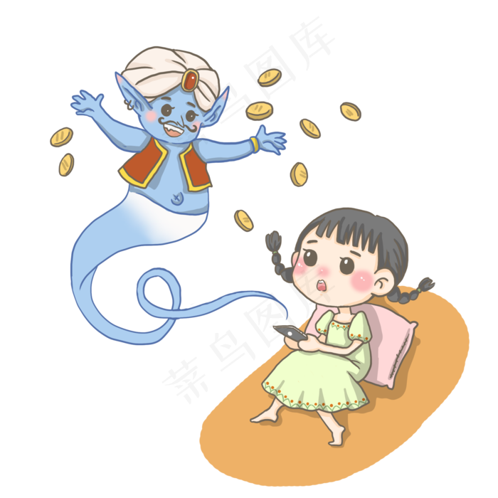 双十一洒金币PNG