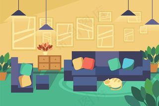 家庭室内背景主题