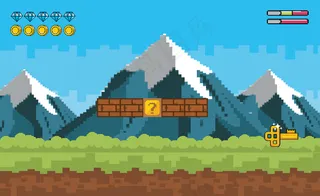 街机游戏世界与像素场景