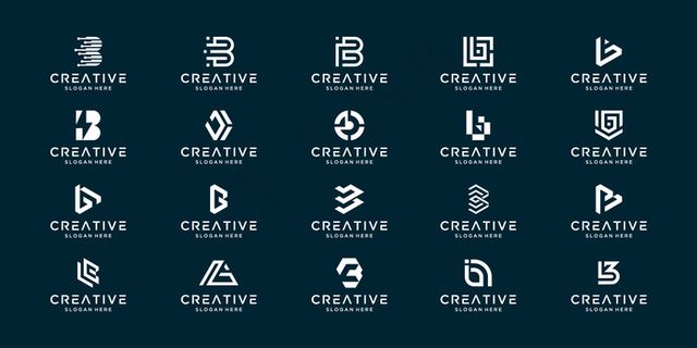 带摘要的收藏会标字母b集