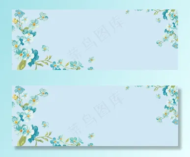 淘宝美妆上新大促唯美蓝色banner