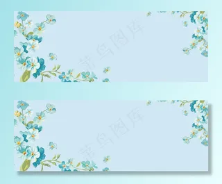 淘宝美妆上新大促唯美蓝色banner