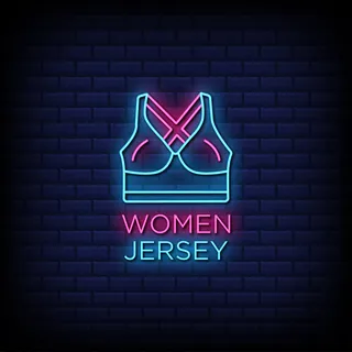 女式针织霓虹灯标志样式文本