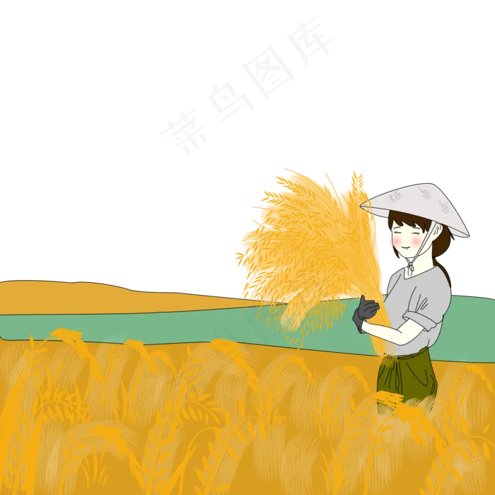 秋分收获的季节手绘矢量图(2000X2000(DPI:300))psd模版下载