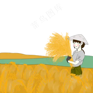 秋分收获的季节手绘矢量图