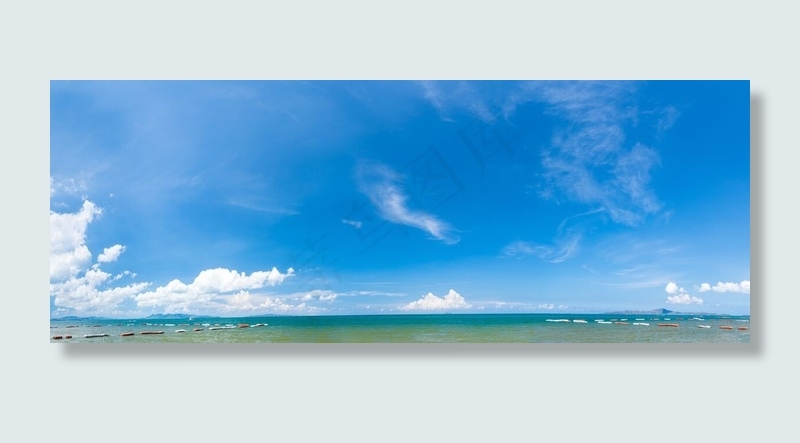 芭堤雅海滩鸟瞰图