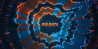 大数据循环可视化未来信息图