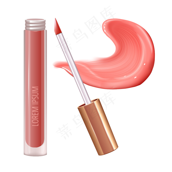 唇膏化妆用真实的奶油涂抹真实的液体口红