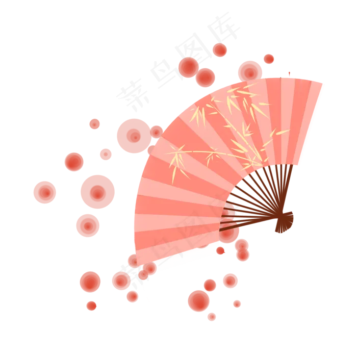 中佳节古风折纸扇矢量装饰图案(2000X2000(DPI:96))psd模版下载