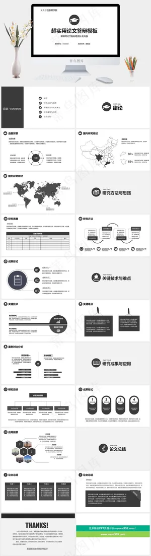 总结
白色素雅简洁PPT模板预览图