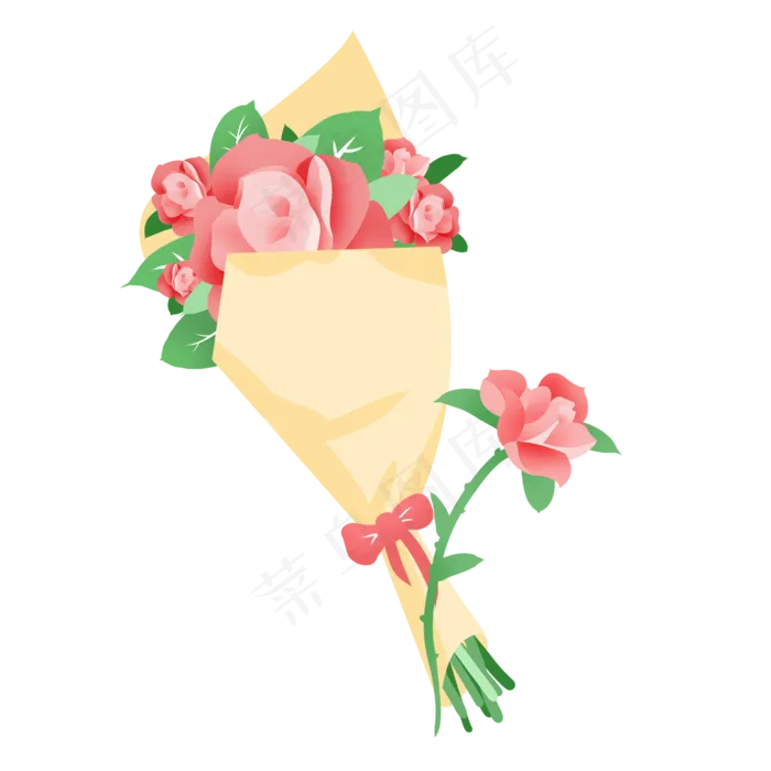 情人节玫瑰花花束(2000X2000(DPI:300))psd模版下载