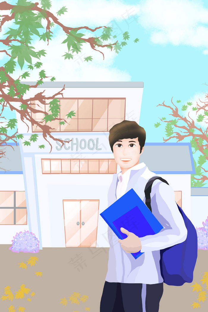 开学季之学生报到(3545X5315(DPI:300))psd模版下载