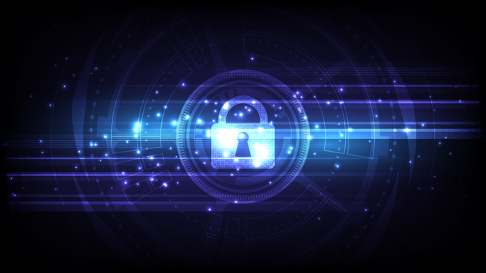 挂锁安全网络数字概念保护系统