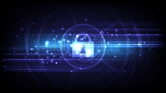 挂锁安全网络数字概念保护系统