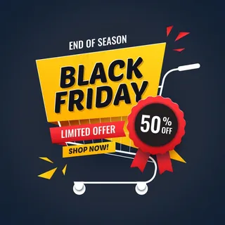平面设计黑色星期五概念