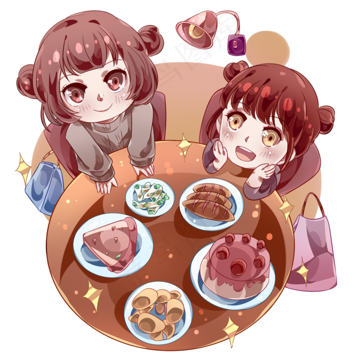 手绘双十一零食节(2000X2000(DPI:299))psd模版下载