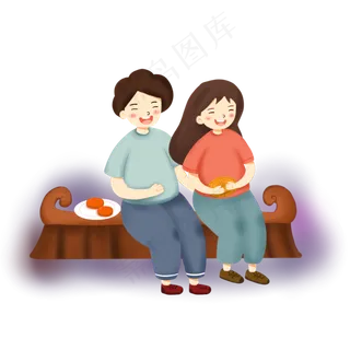 传统节日中秋节赏月人物