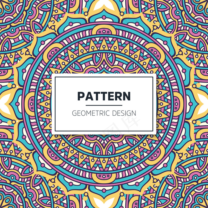 豪华装饰曼荼罗设计背景