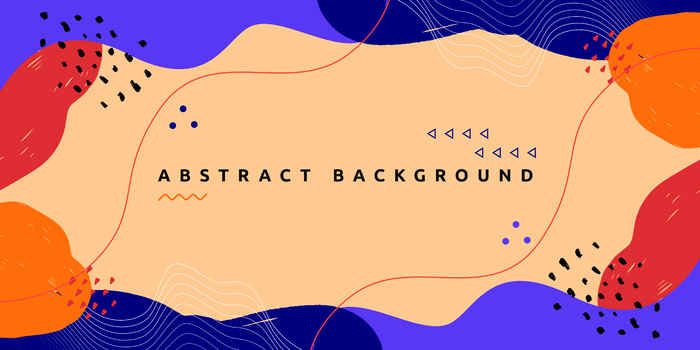 抽象多彩充满活力的形状背景