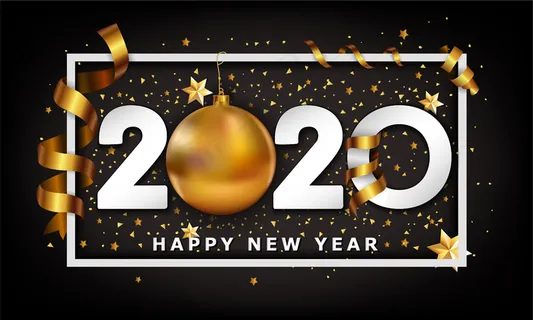 新年印刷cretaive背景2020圣诞金球饰品和条纹元素 新年印刷cretaive背景2020圣诞金球饰品和条纹元素