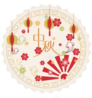 中秋节八月十五包装蒲扇