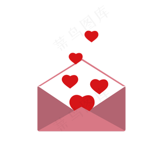 七夕节主题卡通手绘表白爱心信封