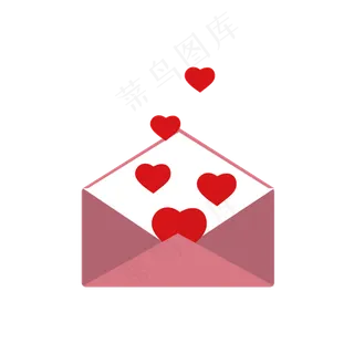 七夕节主题卡通手绘表白爱心信封