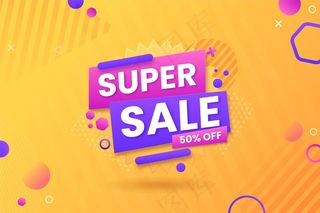 彩色渐变销售背景