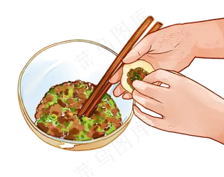 立冬冬天包饺子