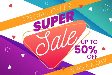 抽象多彩的销售背景概念