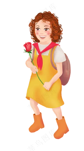 教师节快乐手握鲜花献老师辛苦了