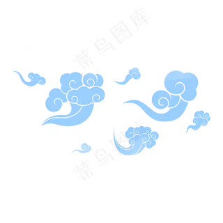 蓝色祥云七夕情人节