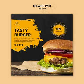 快餐广场宣传单,DM传单模板