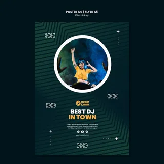 最佳dj城市宣传单,DM传单模板