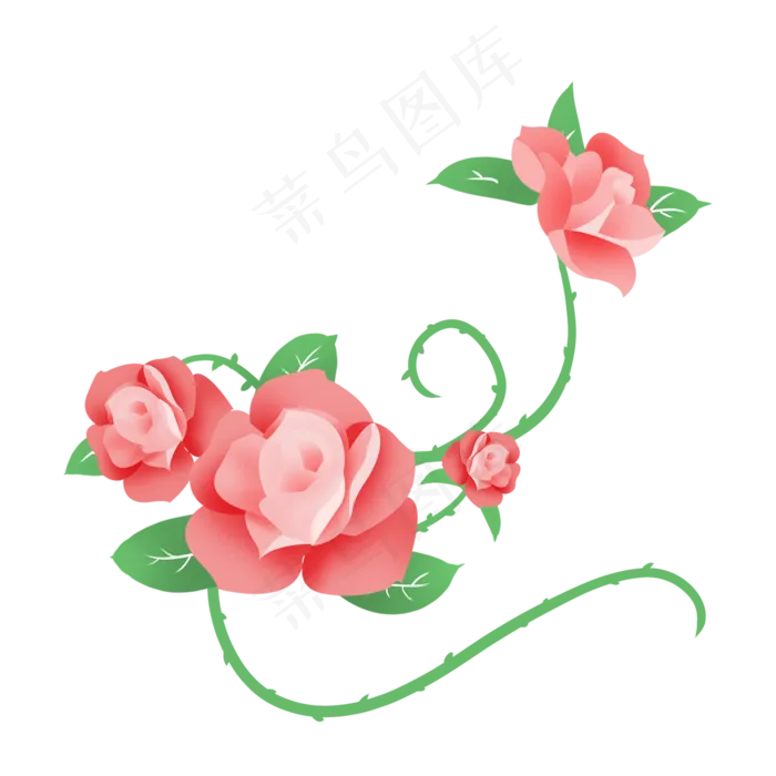 情人节玫瑰花花圃(2000X2000(DPI:300))psd模版下载