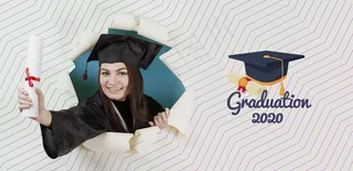 持有漂亮文凭的学生