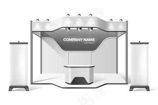 公司广告展台搭建带舞台