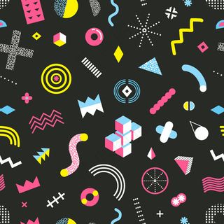 孟菲斯设计无缝图案