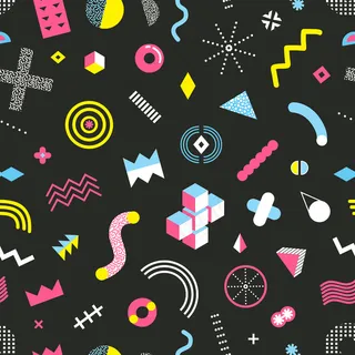 孟菲斯设计无缝图案