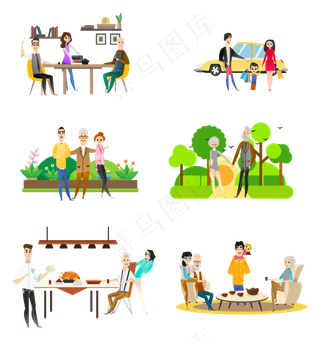 重阳节一家人团圆场景套图