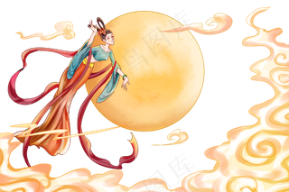 国潮中秋嫦娥奔月