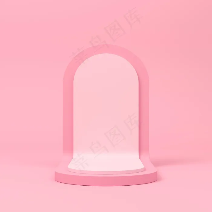 抽象背景，产品展示的实体模型样机场景。三维渲染