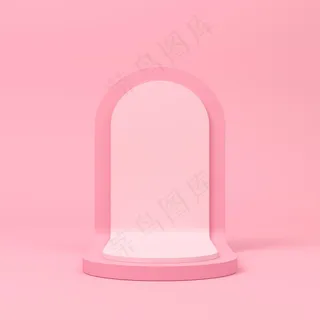 抽象背景，产品展示的实体模型样机场景。三维渲染