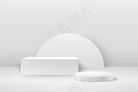现代企业网站上产品的抽象立体和圆形展示。 现代企业网站上产品的抽象立体和圆形展示。
