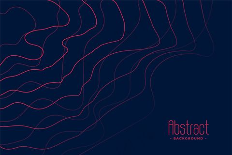 深蓝色背景和抽象的粉红色线条