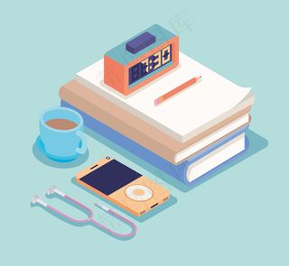 等轴测工作场所设备集图标