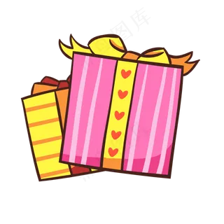 少女粉礼品盒png