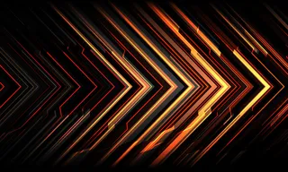 红黄黑箭头线电路灯网络几何技术未来主义方向现代背景。