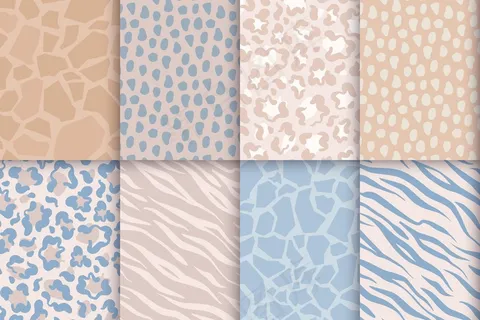 彩色动物无缝印花