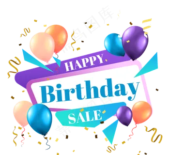 生日派对气球烟花装饰